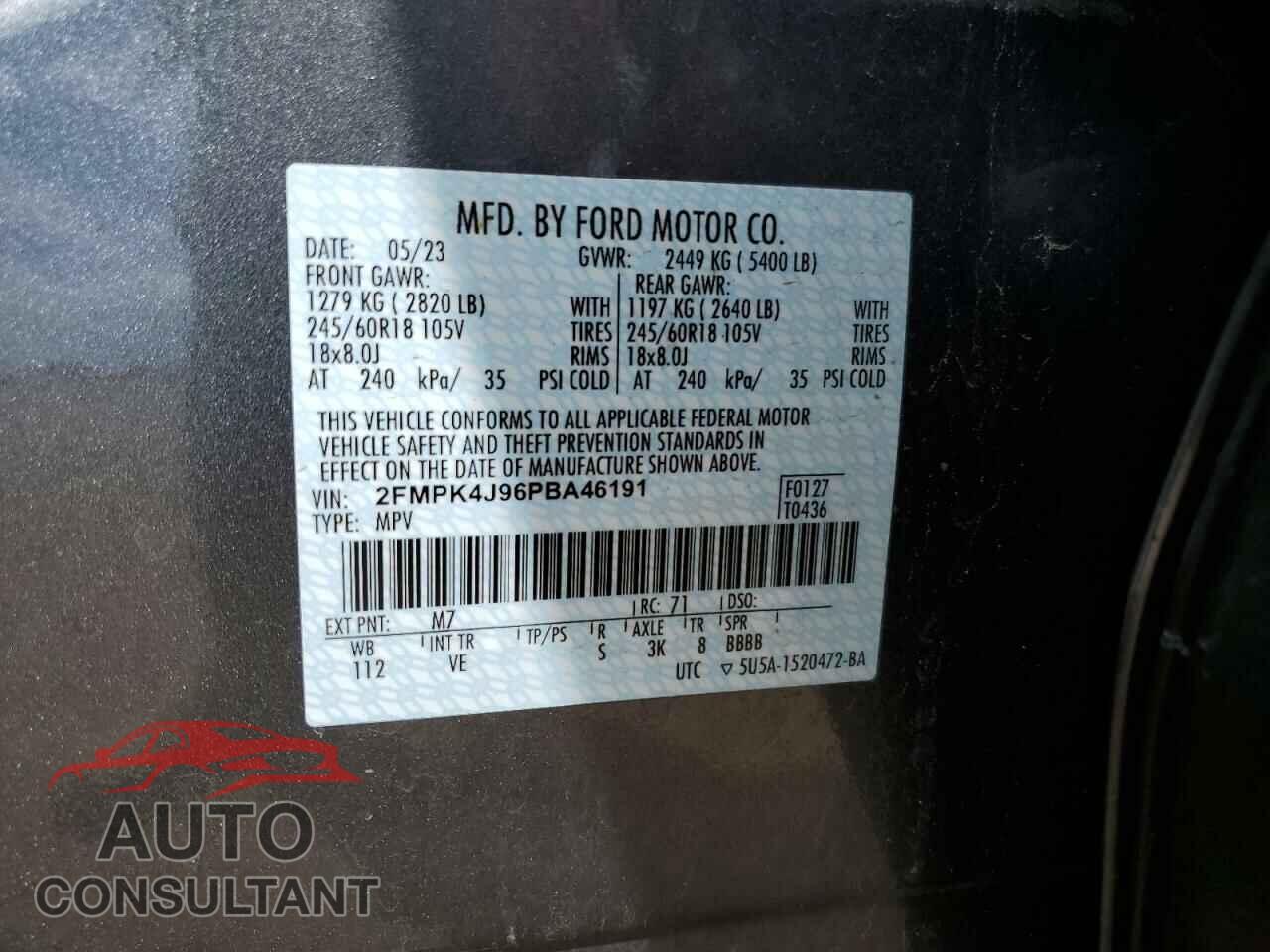 FORD EDGE 2023 - 2FMPK4J96PBA46191