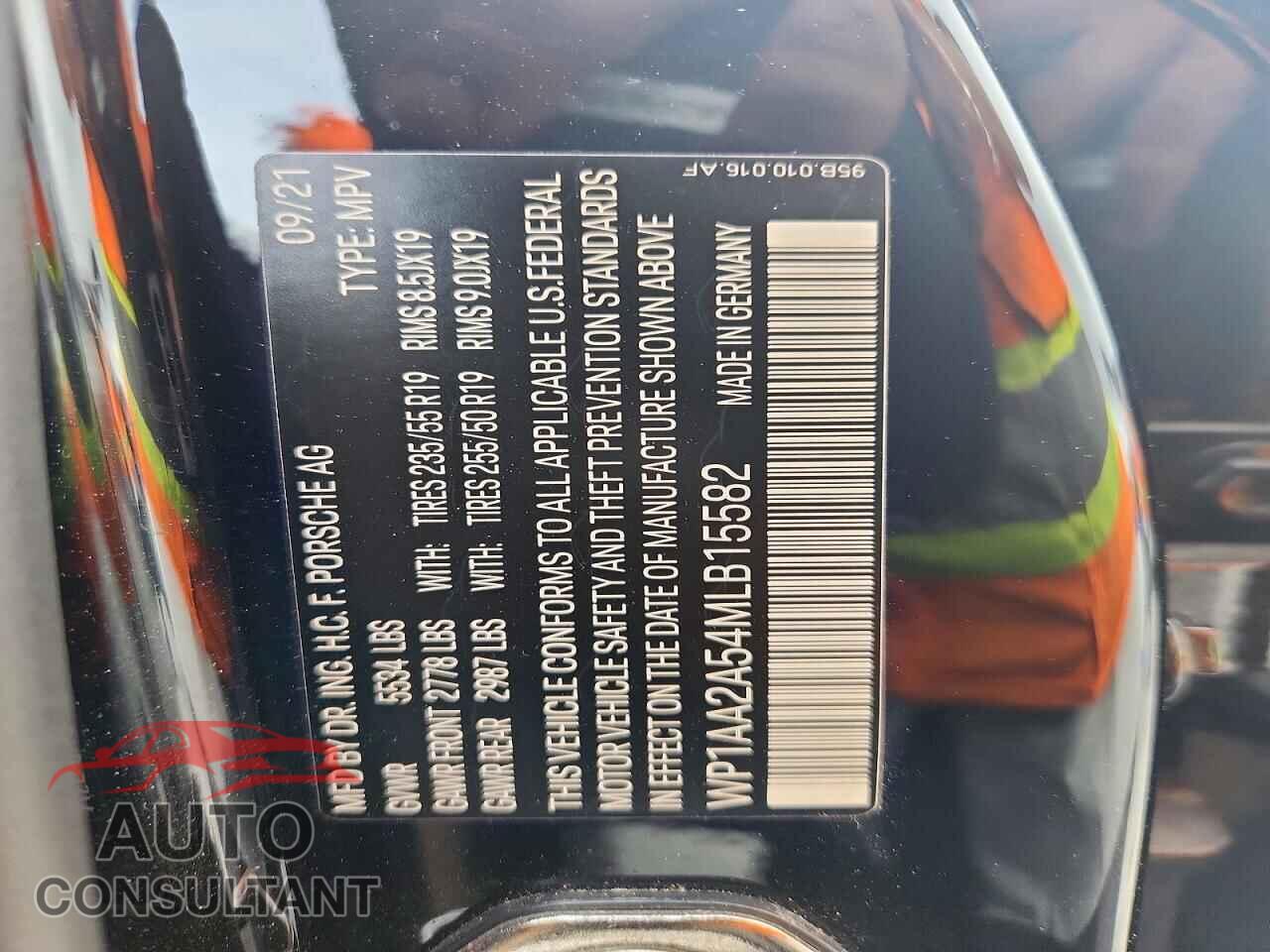 PORSCHE MACAN 2021 - WP1AA2A54MLB15582