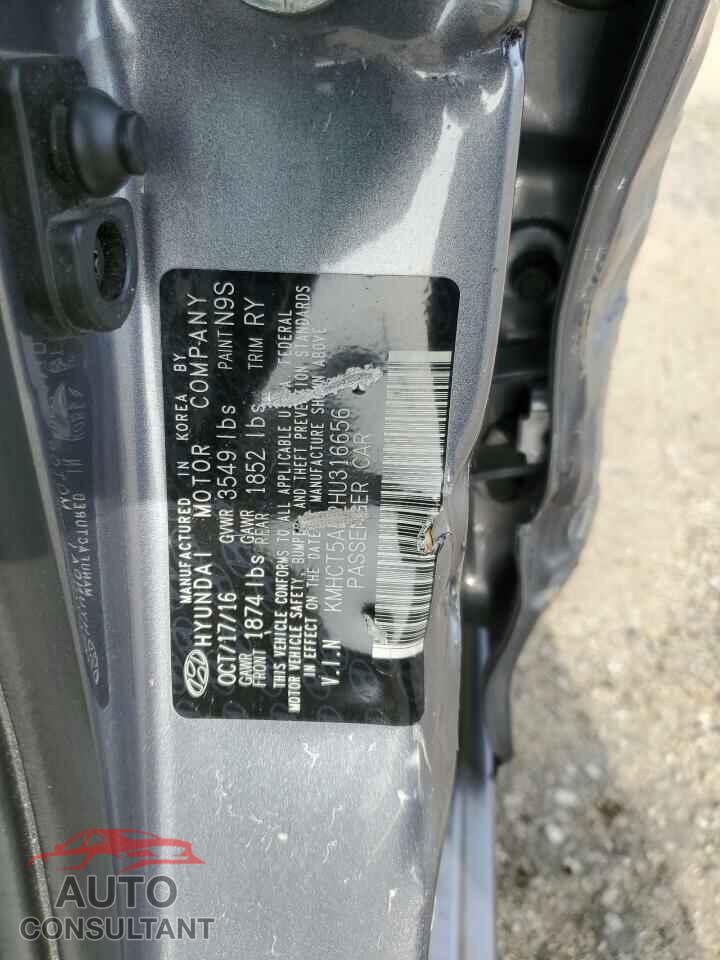 HYUNDAI ACCENT 2017 - KMHCT5AE2HU316656