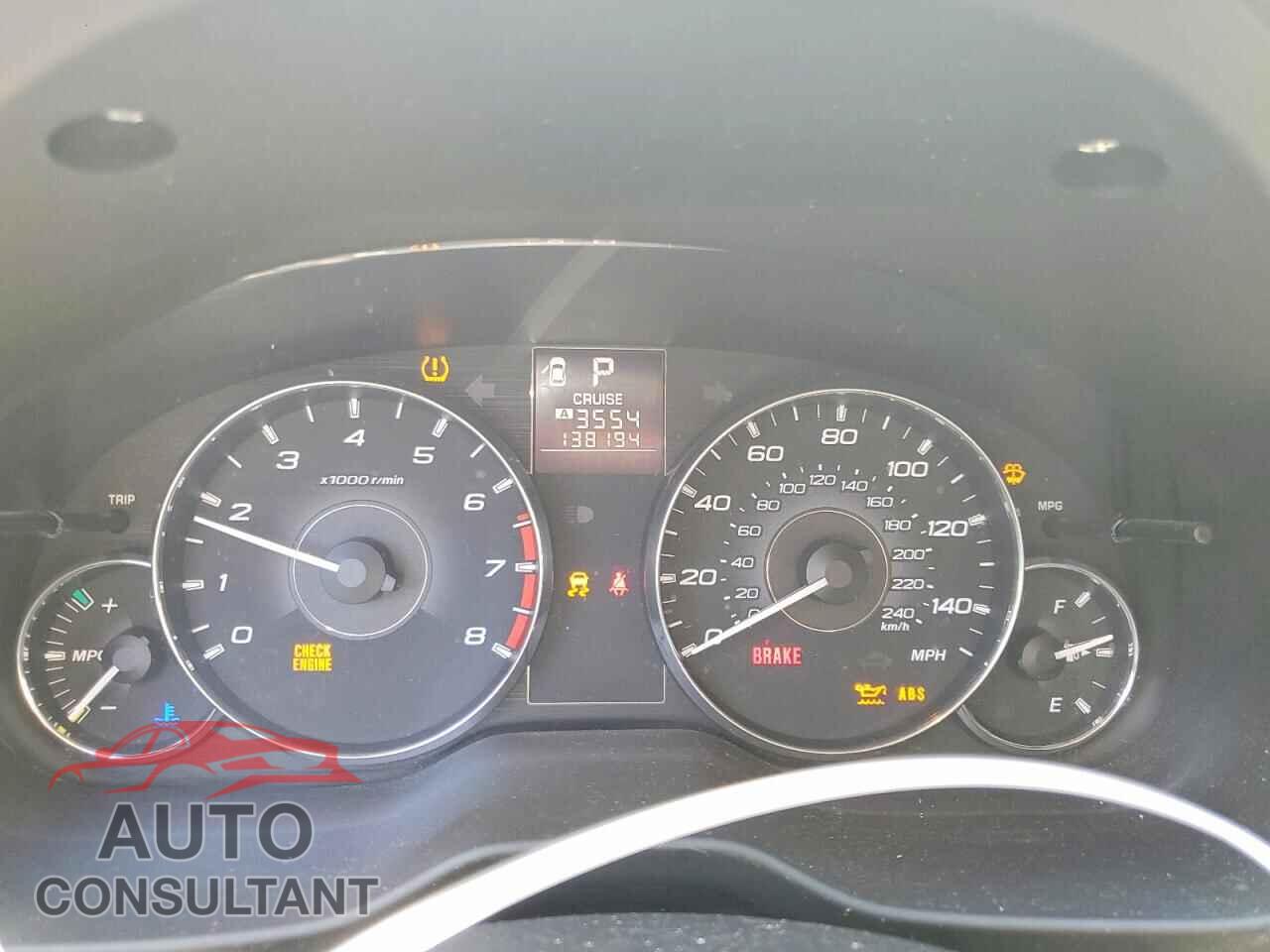 SUBARU OUTBACK 2012 - 4S4BRBLC6C3293661