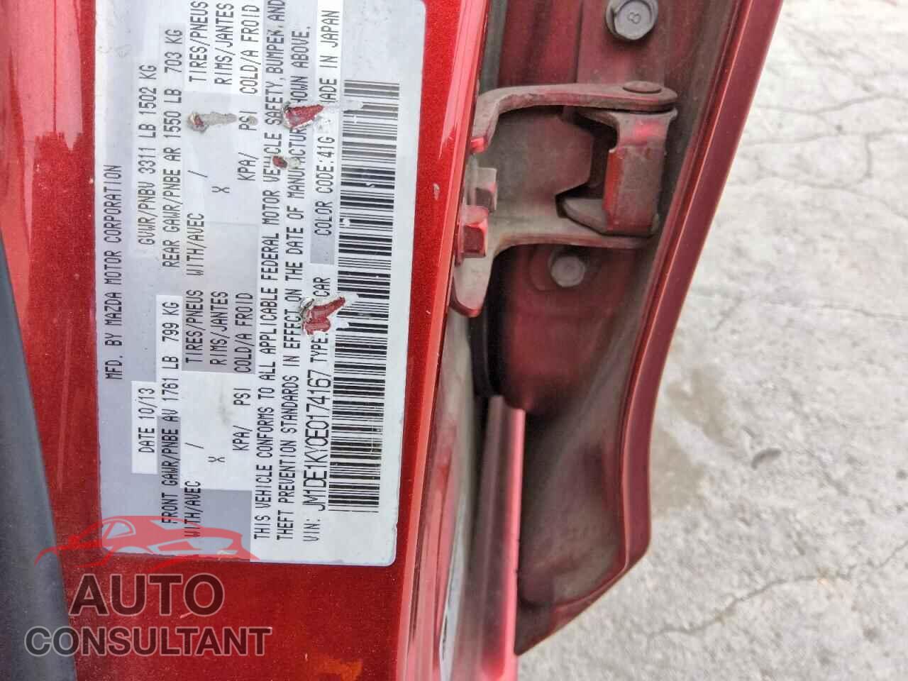 MAZDA 2 2014 - JM1DE1KY0E0174167