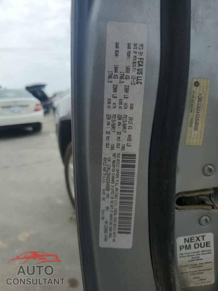 JEEP COMPASS 2016 - 1C4NJCBAXGD640990
