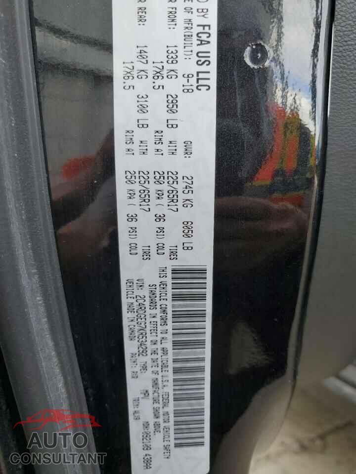 DODGE CARAVAN 2019 - 2C4RDGEG7KR534292