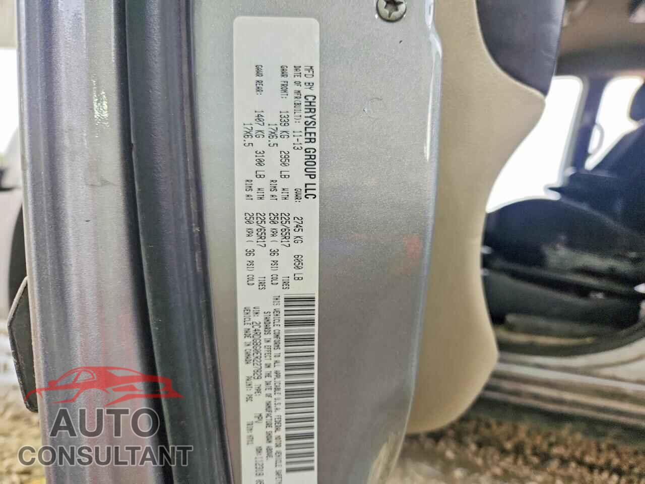 DODGE CARAVAN 2014 - 2C4RDGBG0ER227829