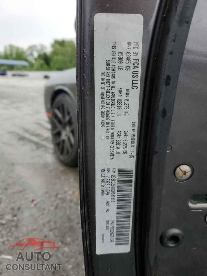DODGE CHALLENGER 2016 - 2C3CDZBTXGH101019