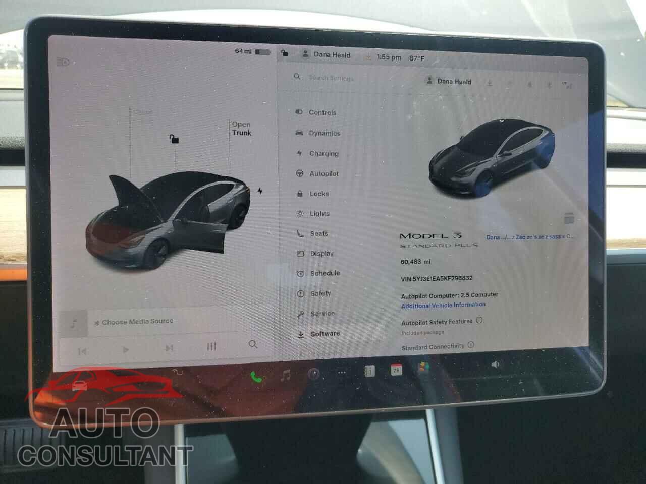 TESLA MODEL 3 2019 - 5YJ3E1EA5KF298832