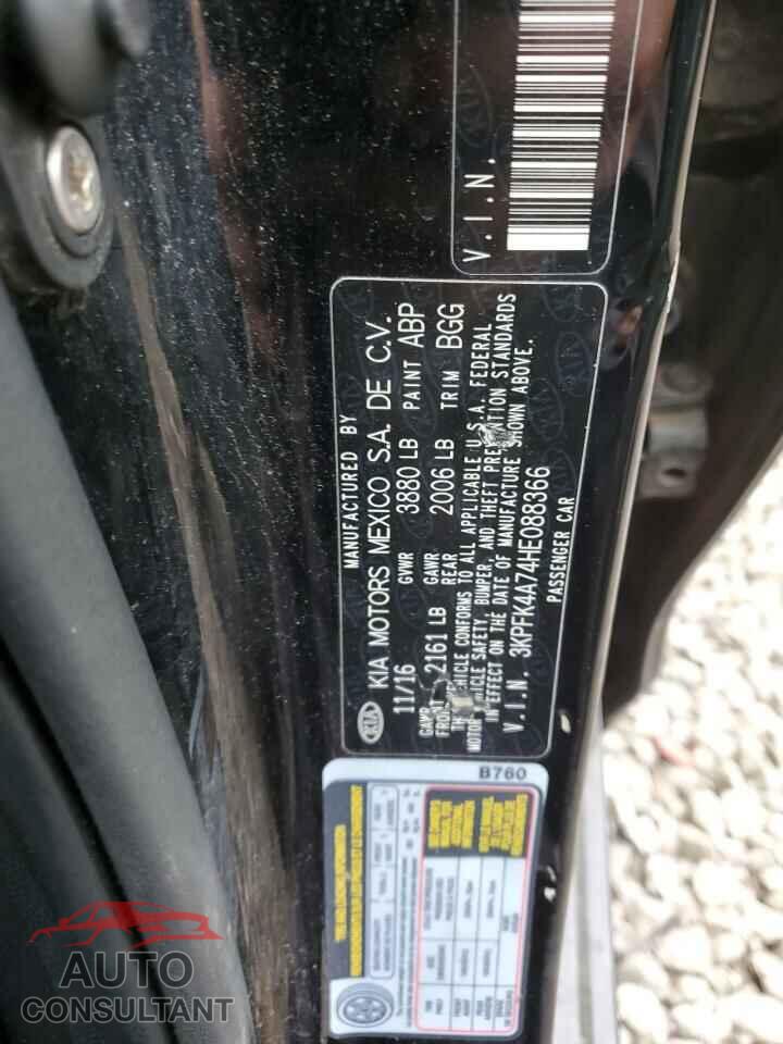KIA FORTE 2017 - 3KPFK4A74HE088366