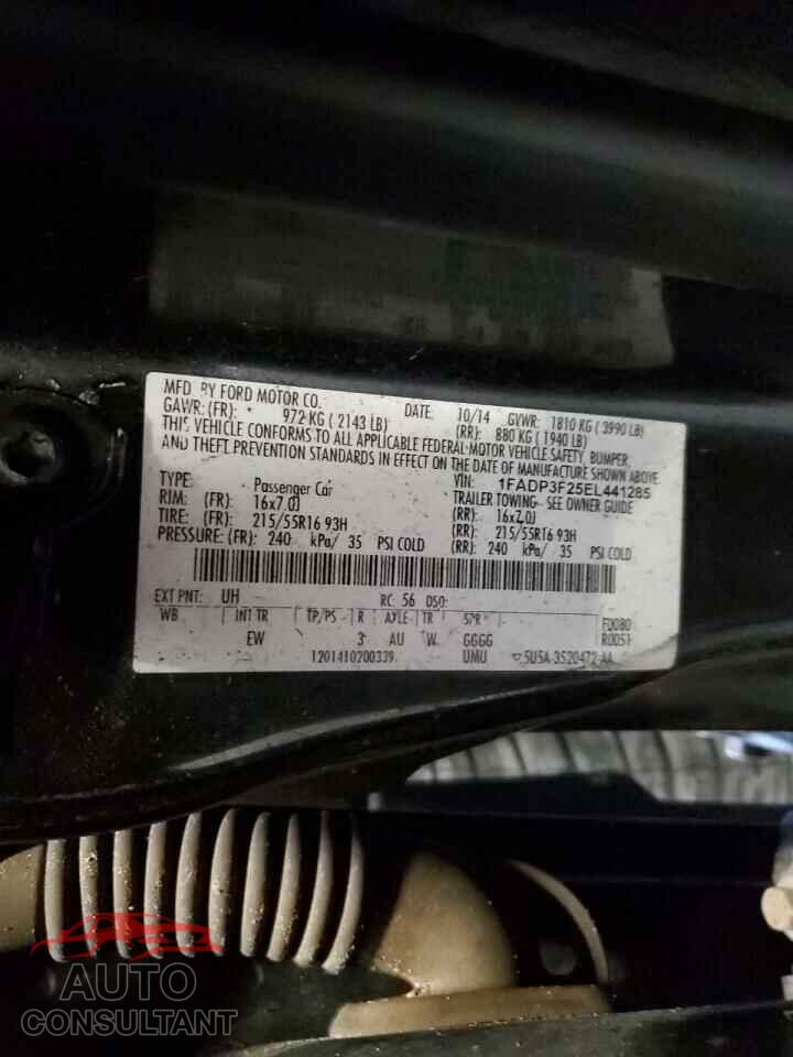 FORD FOCUS 2014 - 1FADP3F25EL441285