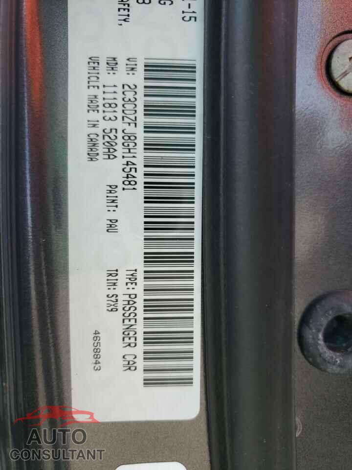 DODGE CHALLENGER 2016 - 2C3CDZFJ8GH145481