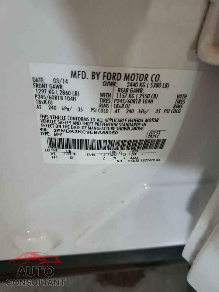 FORD EDGE 2014 - 2FMDK3KC9EBA58050
