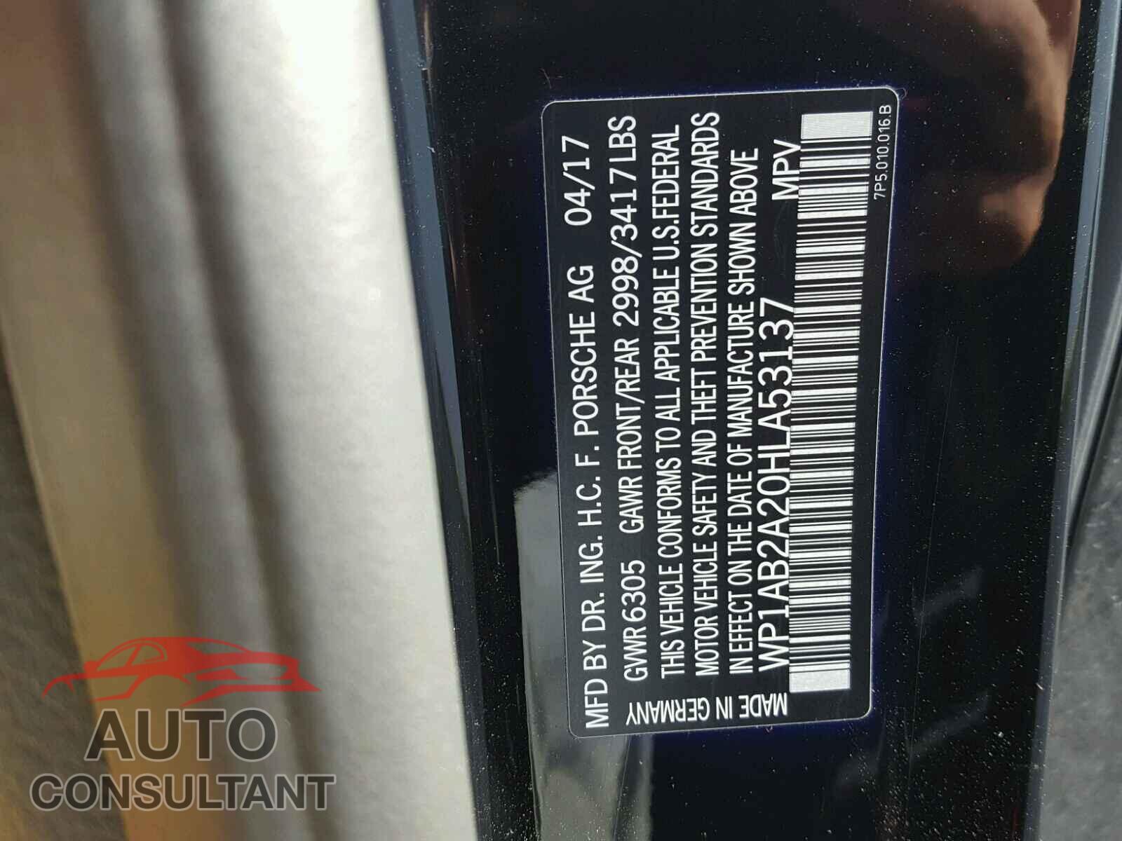 PORSCHE CAYENNE S 2017 - WP1AB2A20HLA53137