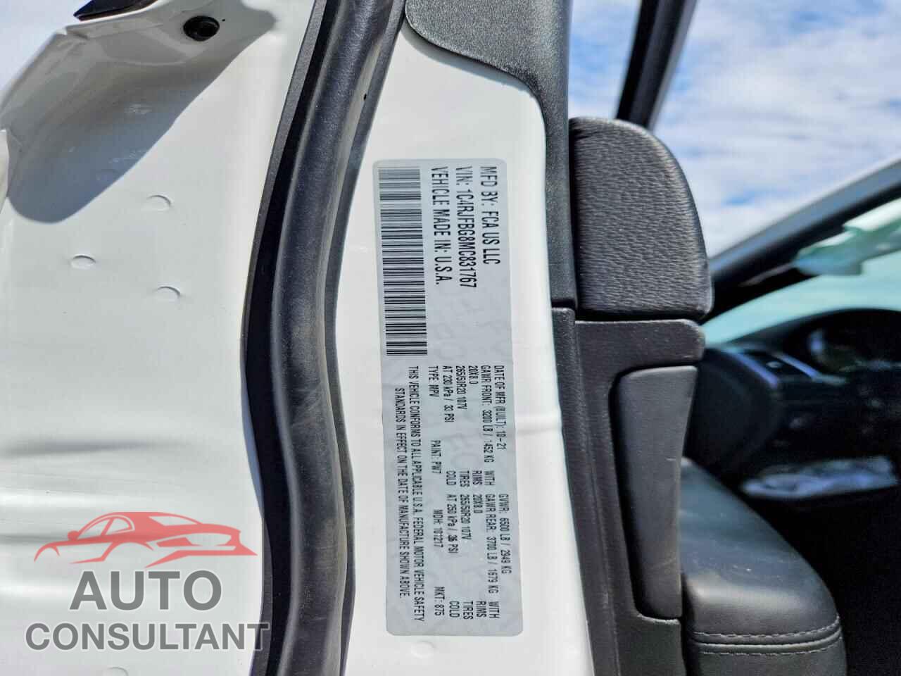 JEEP CHEROKEE 2021 - 1C4RJFBG8MC831767