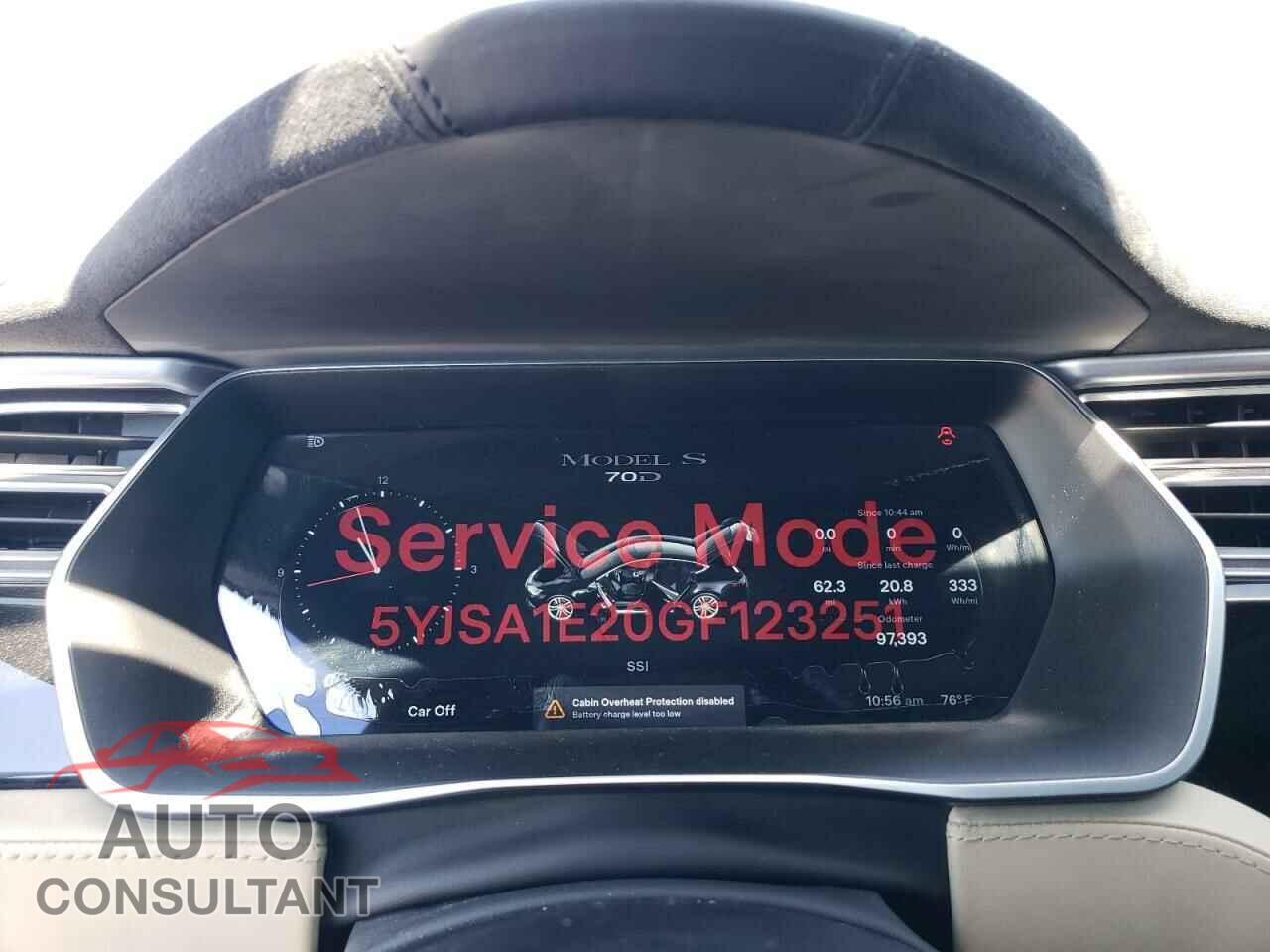TESLA MODEL S 2016 - 5YJSA1E20GF123251