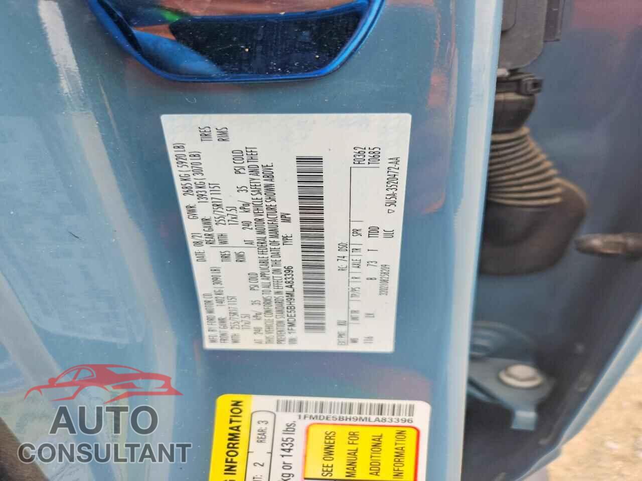 FORD BRONCO 2021 - 1FMDE5BH9MLA83396