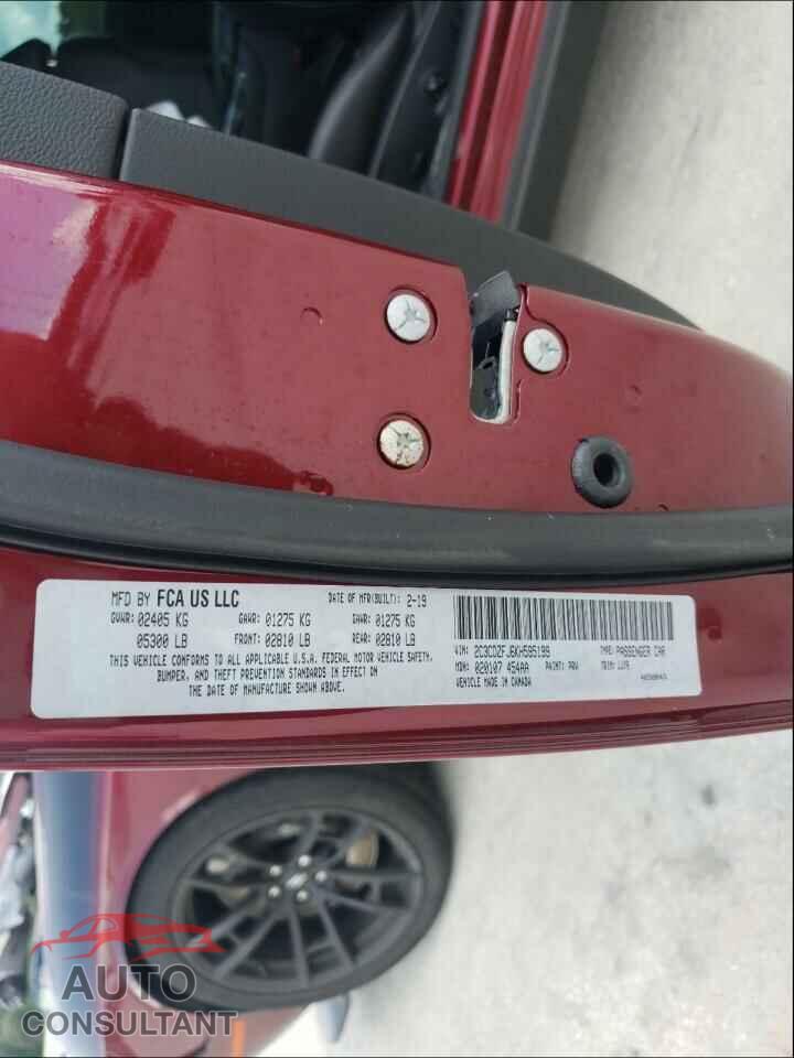 DODGE CHALLENGER 2019 - 2C3CDZFJ6KH595199