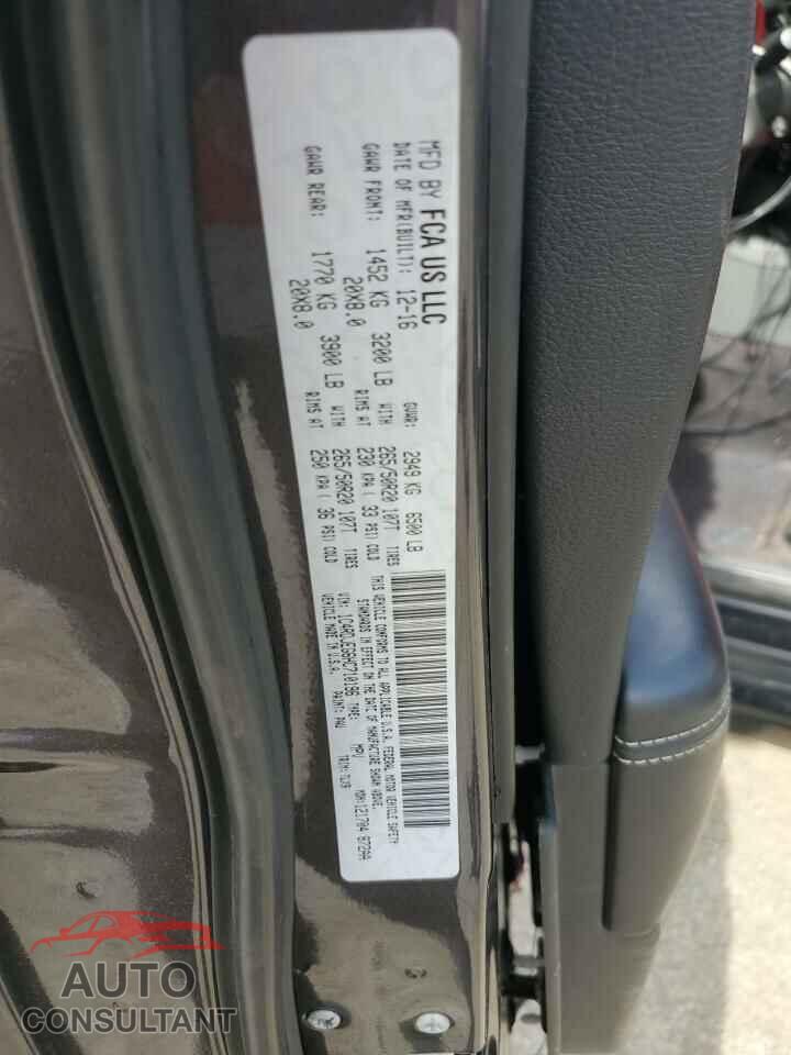 DODGE DURANGO 2017 - 1C4RDJEG6HC710196
