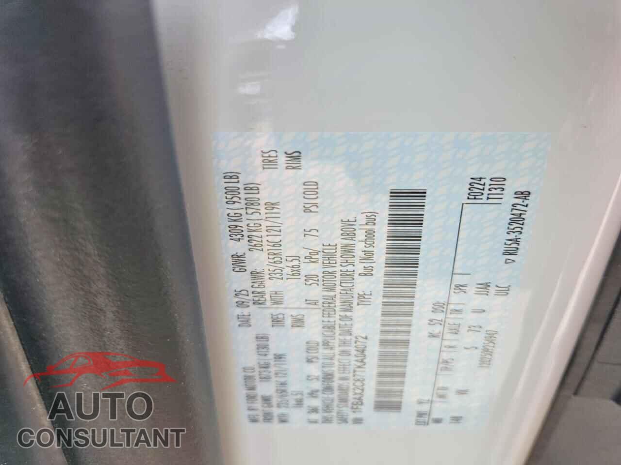 FORD TRANSIT 2026 - 1FBAX2C87TKA04072