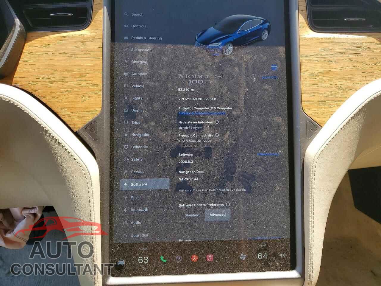 TESLA MODEL S 2018 - 5YJSA1E26JF296411