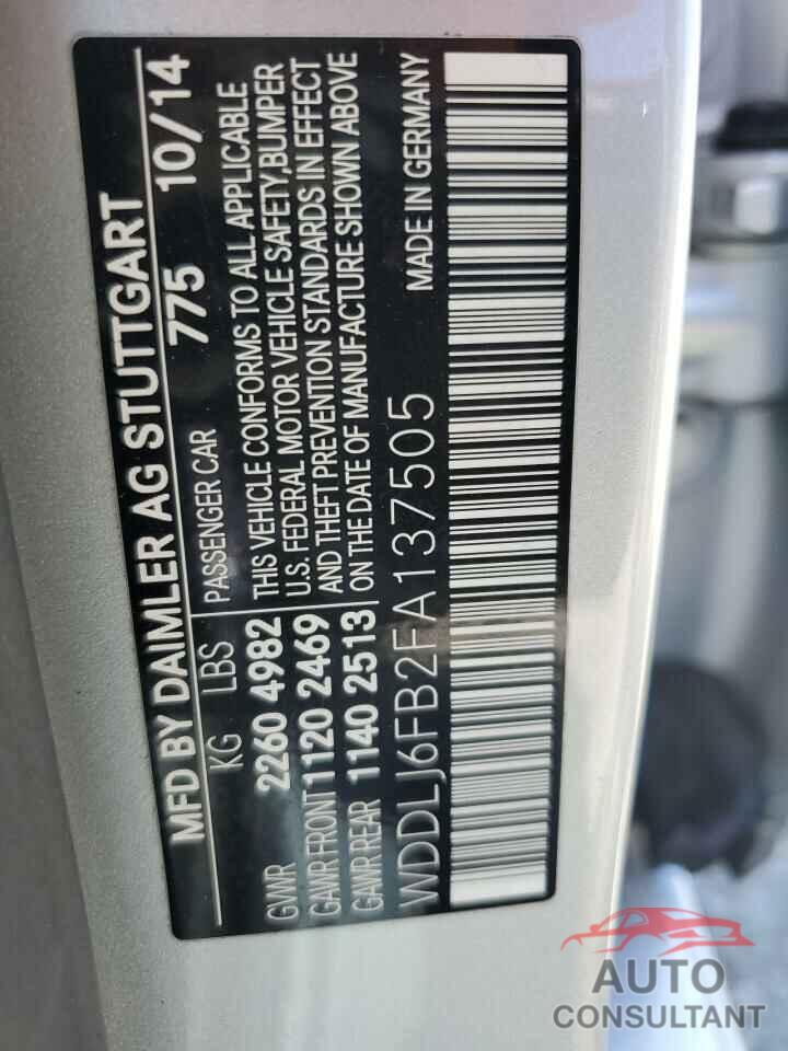 MERCEDES-BENZ CLC-CLASS 2015 - WDDLJ6FB2FA137505