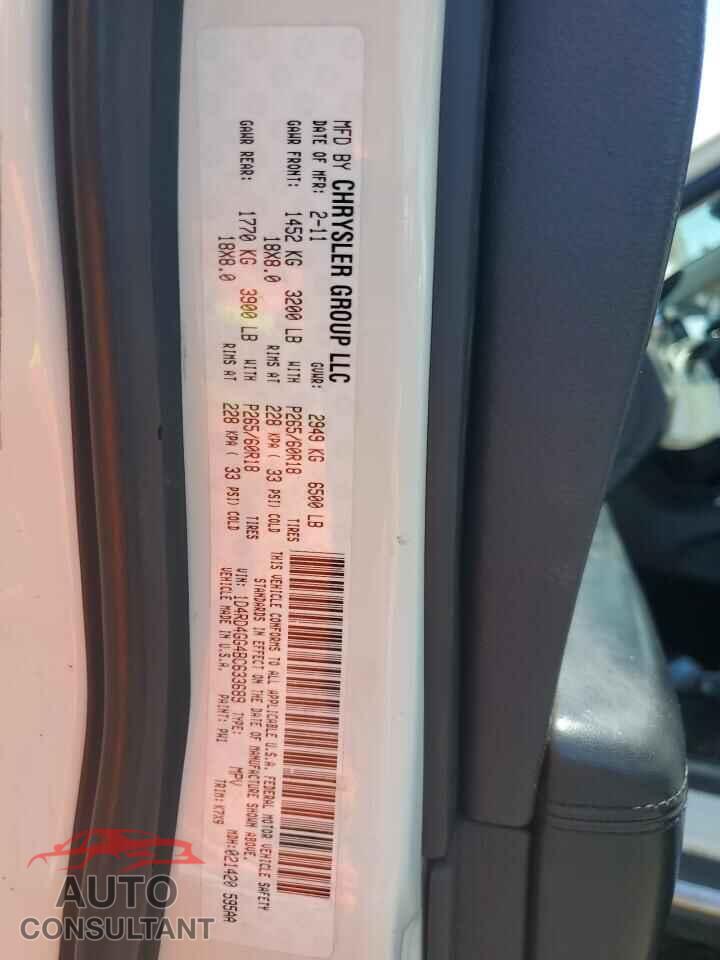 DODGE DURANGO 2011 - 1D4RD4GG4BC633689