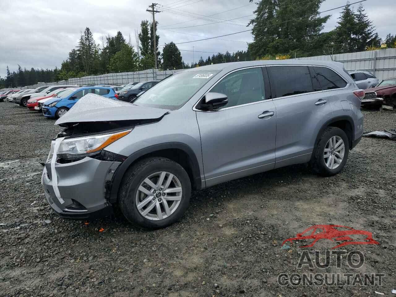 TOYOTA HIGHLANDER 2016 - 5TDZKRFHXGS180405