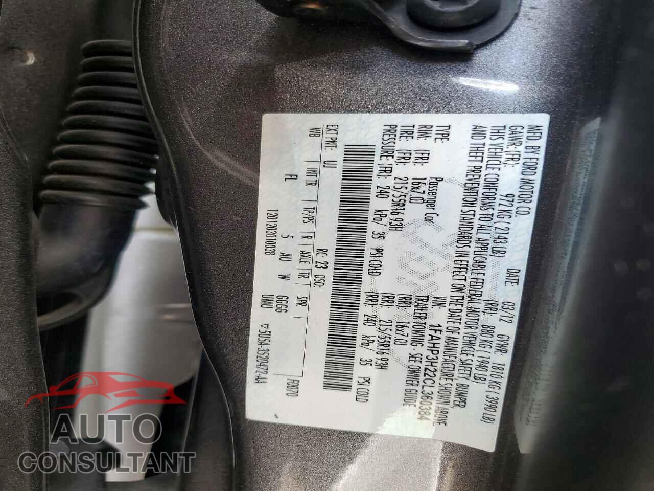 FORD FOCUS 2012 - 1FAHP3H22CL360384