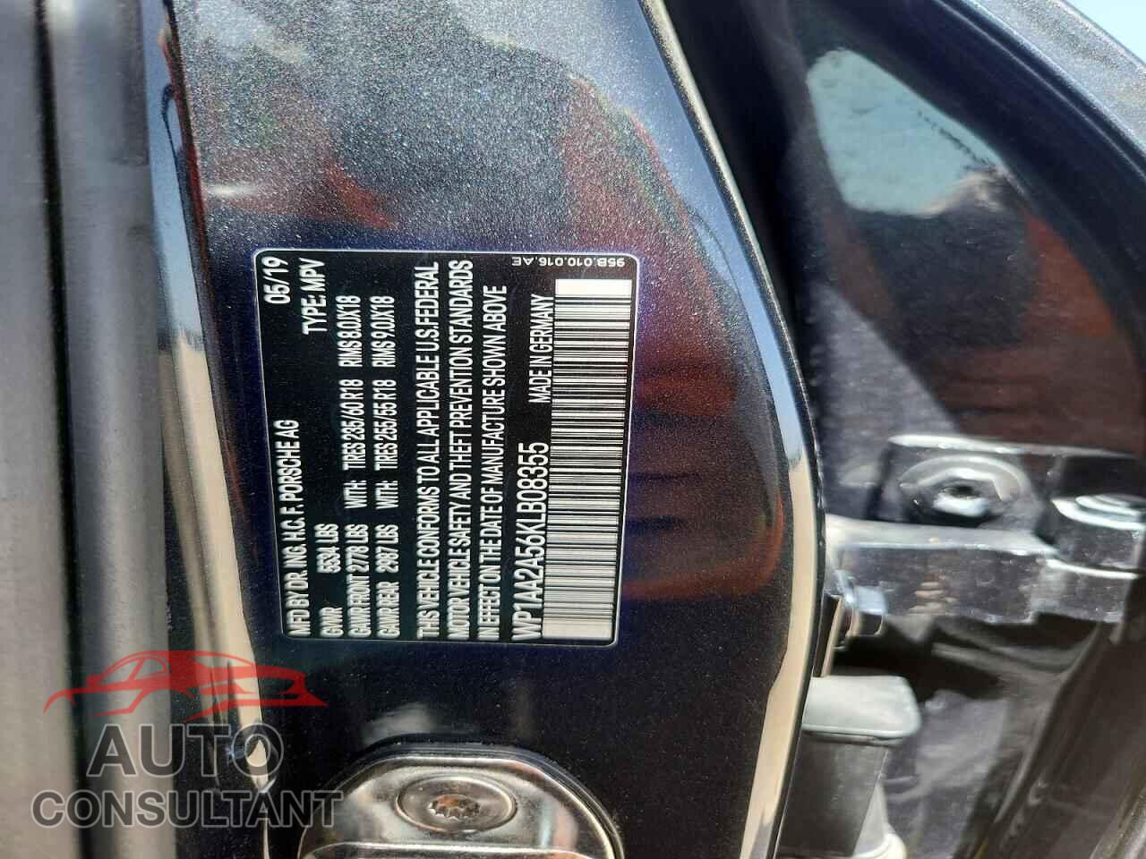 PORSCHE MACAN 2019 - WP1AA2A56KLB08355