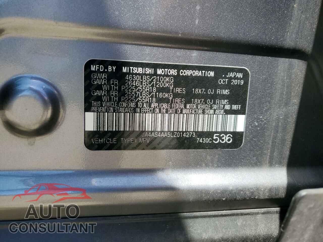 MITSUBISHI ECLIPSE 2020 - JA4AS4AA5LZ014273