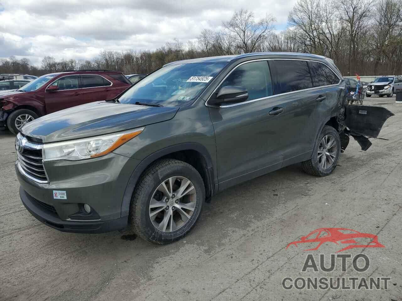 TOYOTA HIGHLANDER 2015 - 5TDJKRFH9FS196185