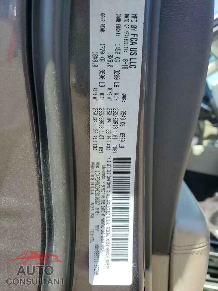 DODGE DURANGO 2017 - 1C4RDHAG3HC610667