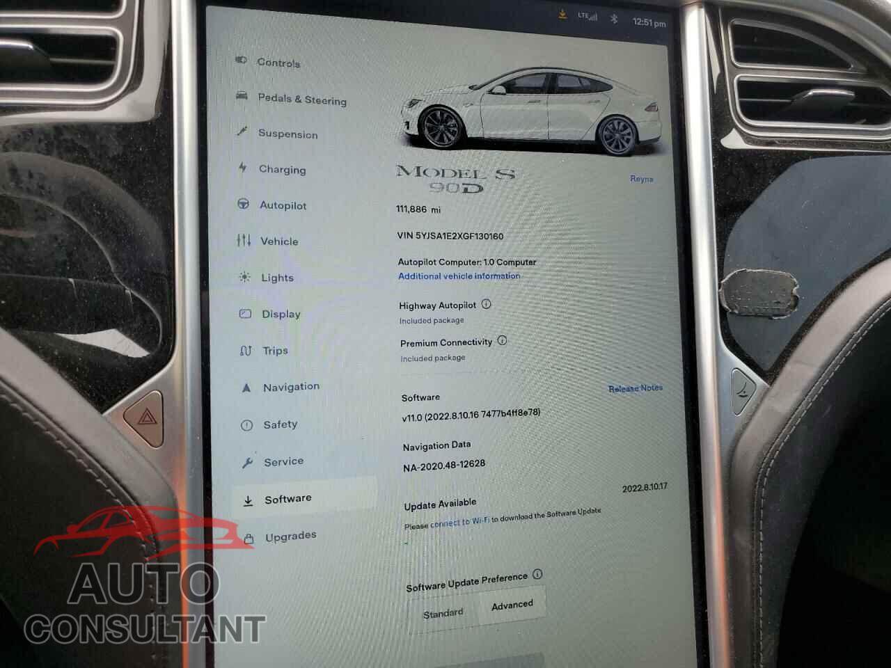 TESLA MODEL S 2016 - 5YJSA1E2XGF130160