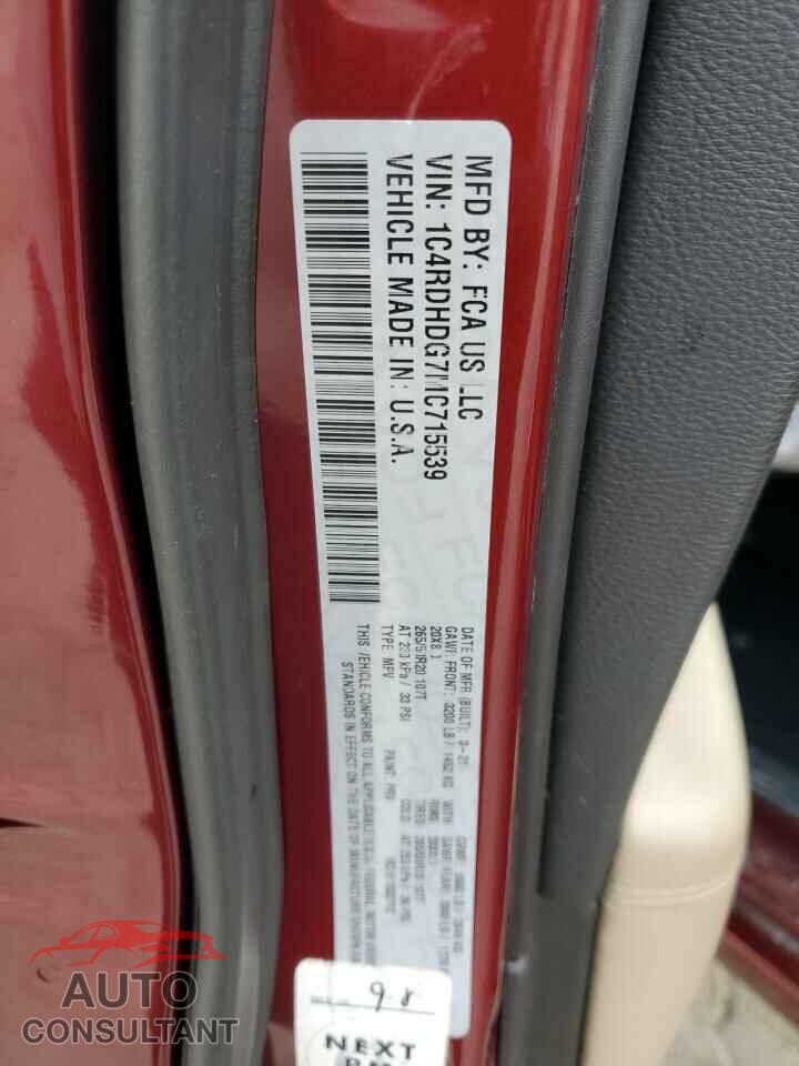 DODGE DURANGO 2021 - 1C4RDHDG7MC715539