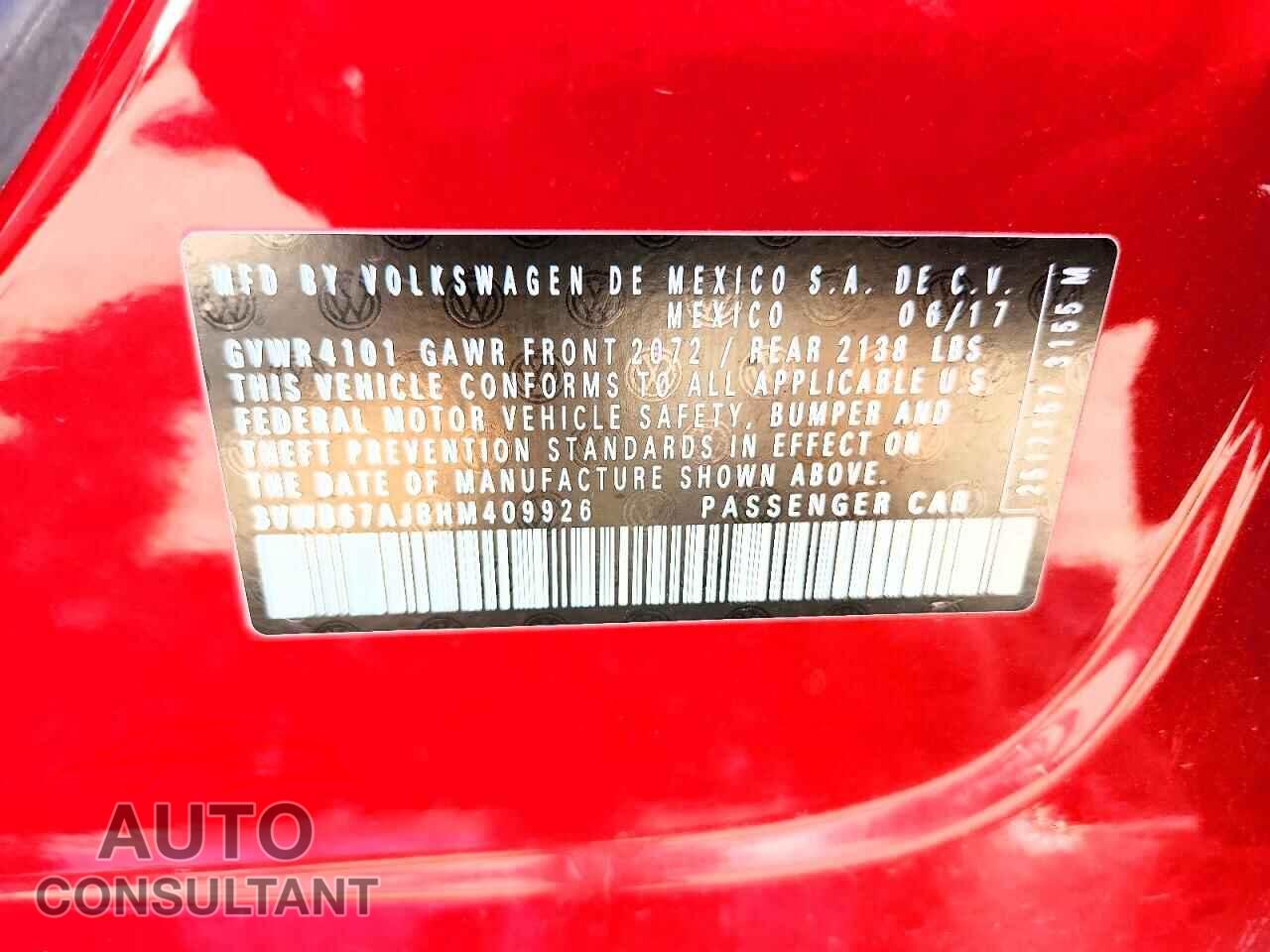 VOLKSWAGEN JETTA 2017 - 3VWB67AJ8HM409926