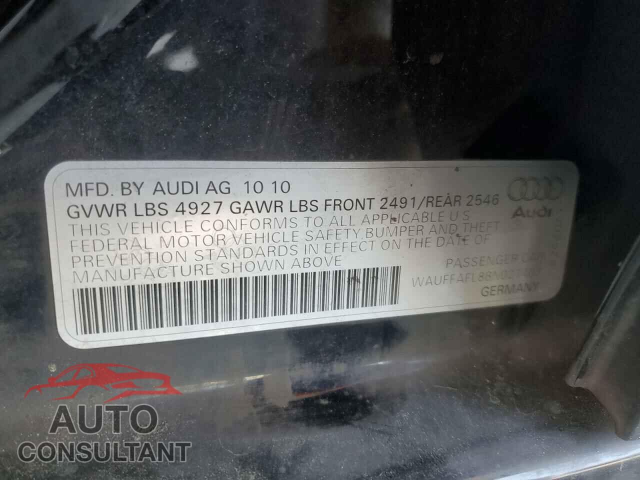 AUDI A4 2011 - WAUFFAFL8BN027403
