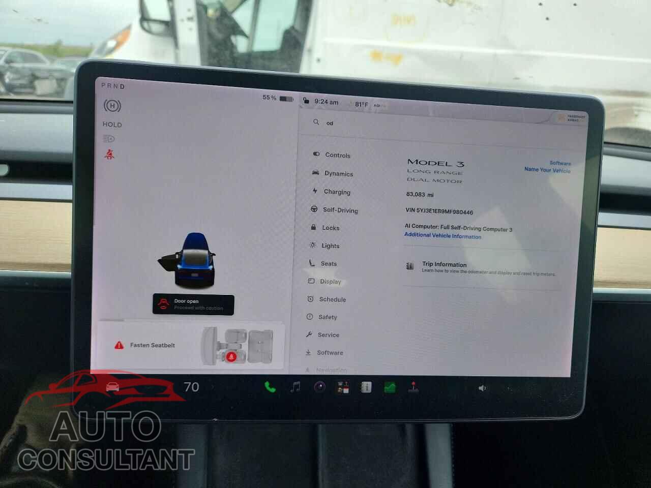 TESLA MODEL 3 2021 - 5YJ3E1EB9MF980446