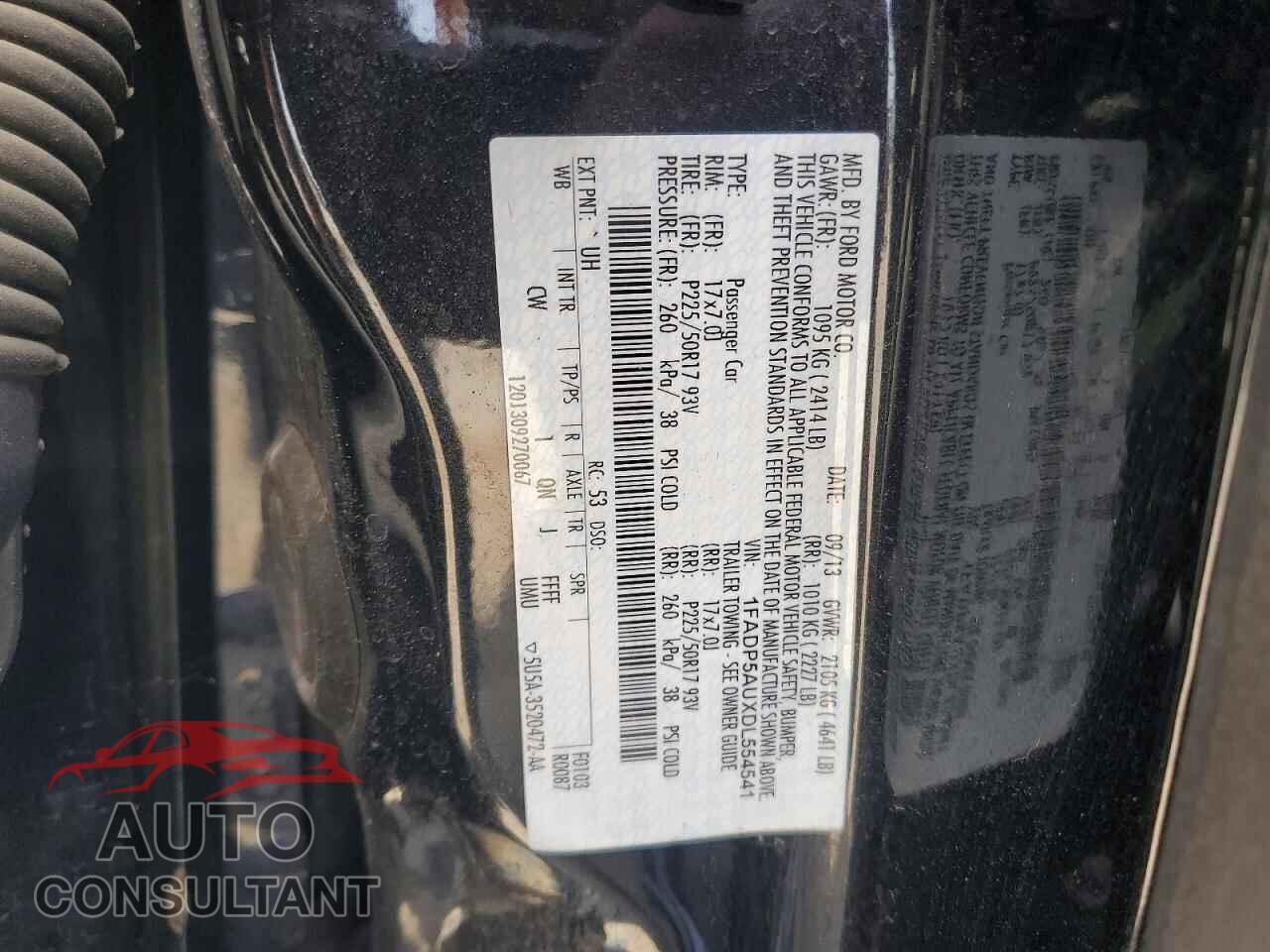 FORD CMAX 2013 - 1FADP5AUXDL554541
