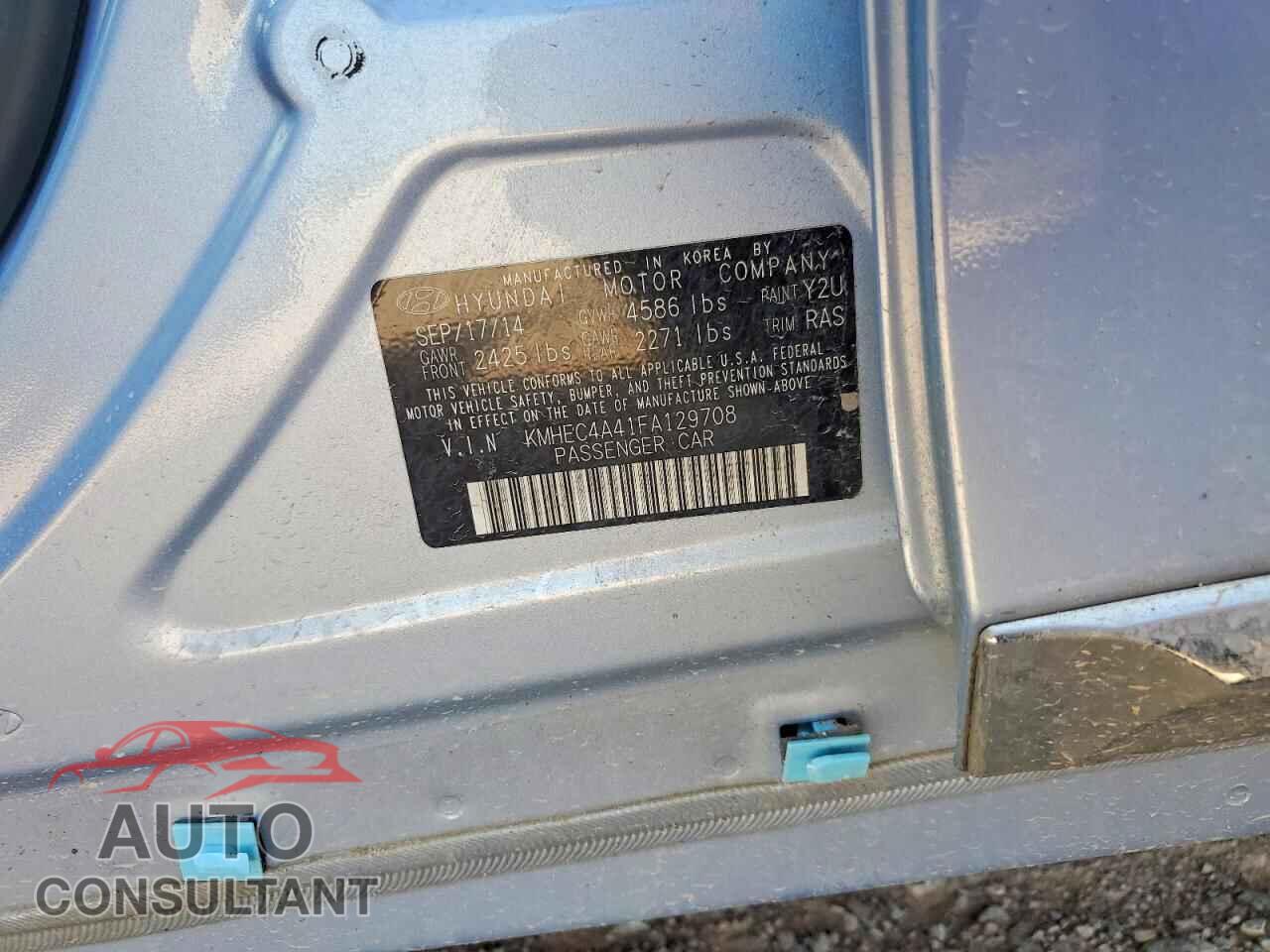 HYUNDAI SONATA 2015 - KMHEC4A41FA129708