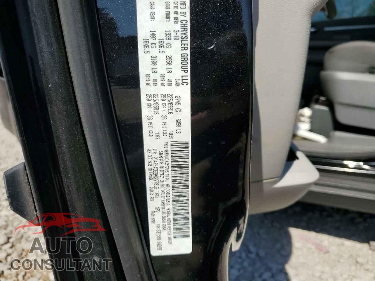 DODGE CARAVAN 2010 - 2D4RN4DE2AR277815