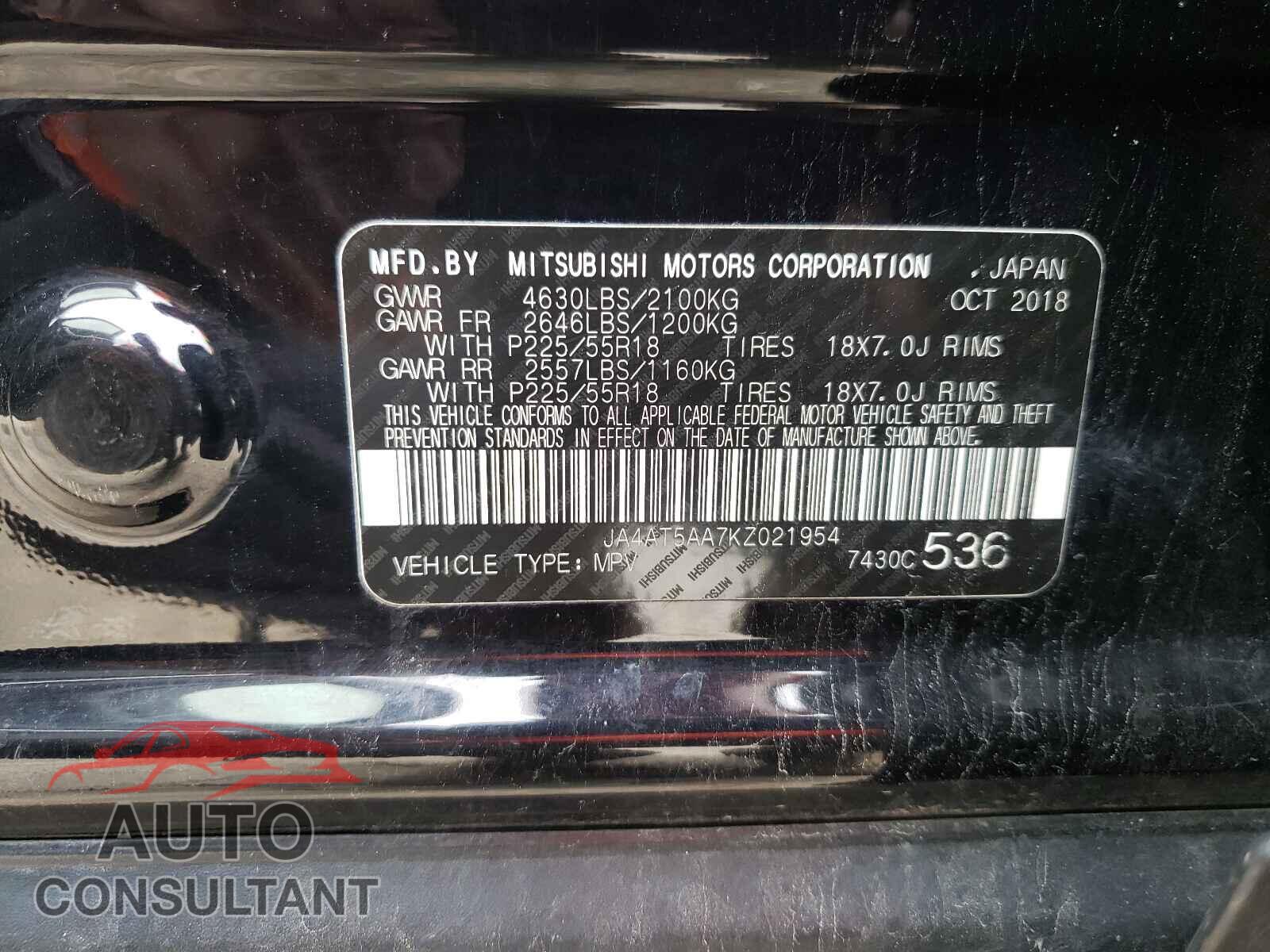 MITSUBISHI ECLIPSE 2019 - JA4AT5AA7KZ021954