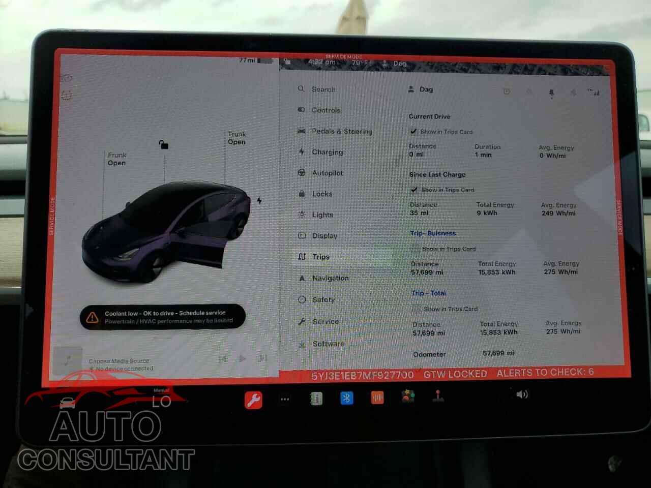 TESLA MODEL 3 2021 - 5YJ3E1EB7MF927700