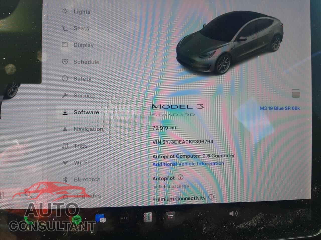 TESLA MODEL 3 2019 - 5YJ3E1EA0KF396764