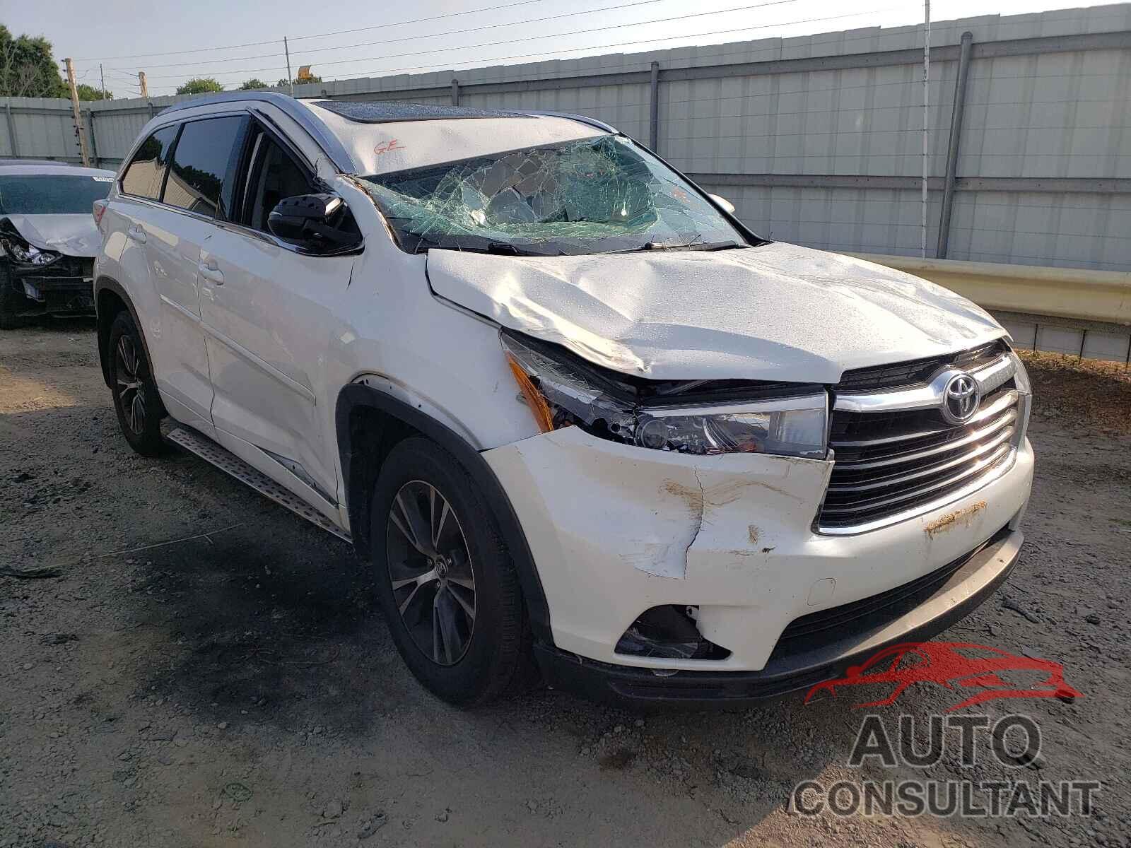 TOYOTA HIGHLANDER 2016 - 5TDJKRFHXGS277407