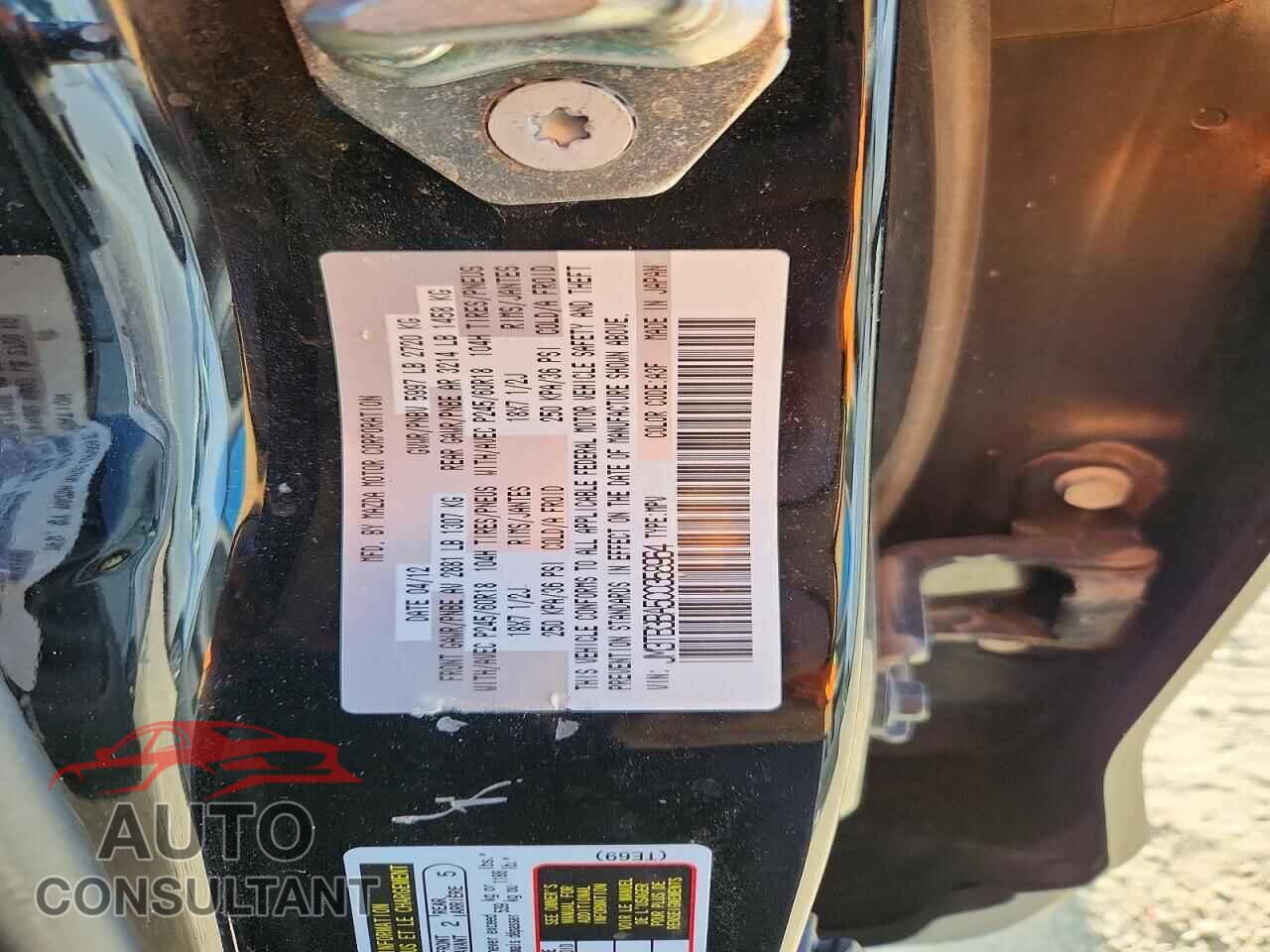 MAZDA CX-9 2012 - JM3TB3BA5C0358964