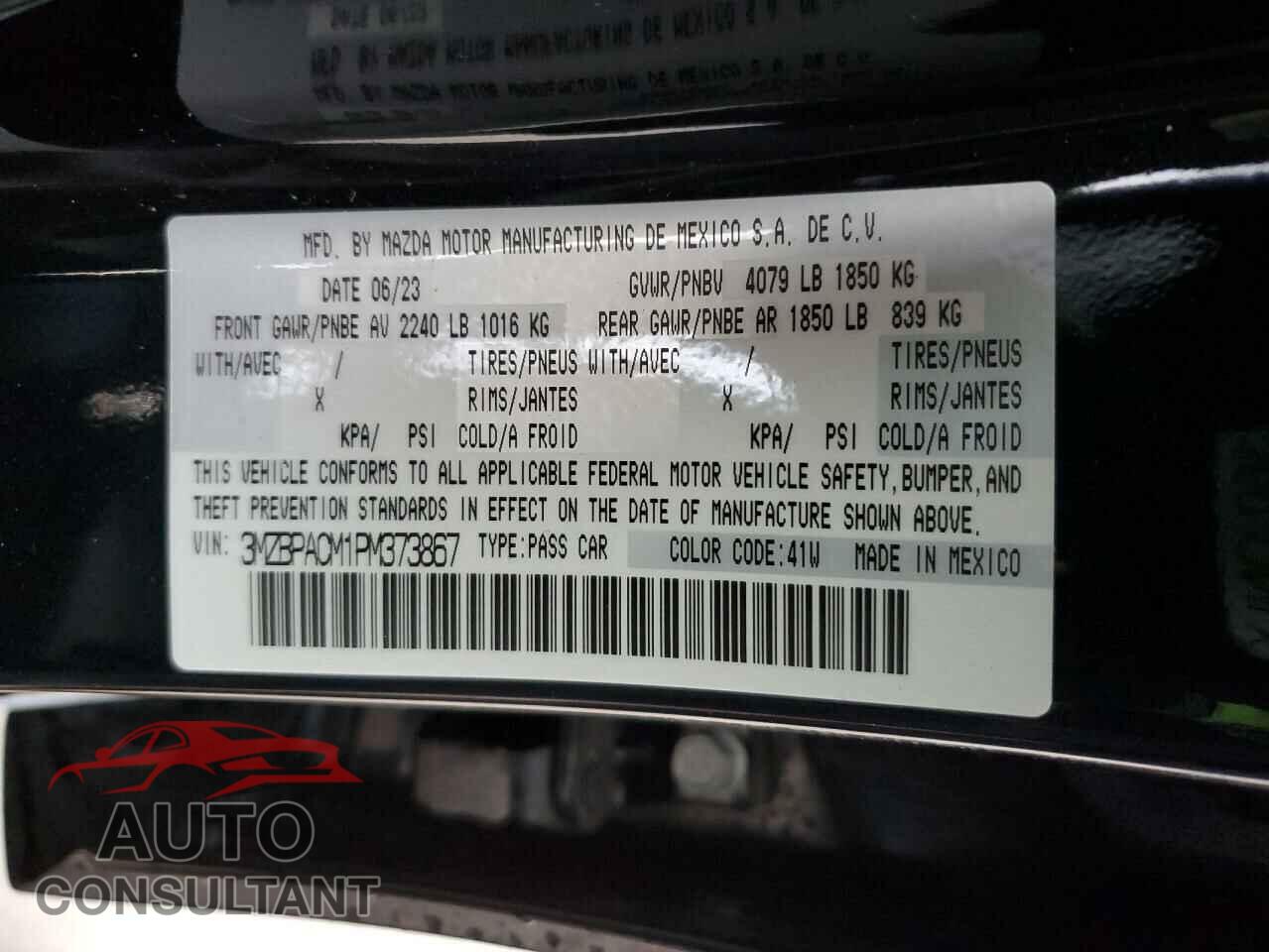 MAZDA 3 2023 - 3MZBPACM1PM373867