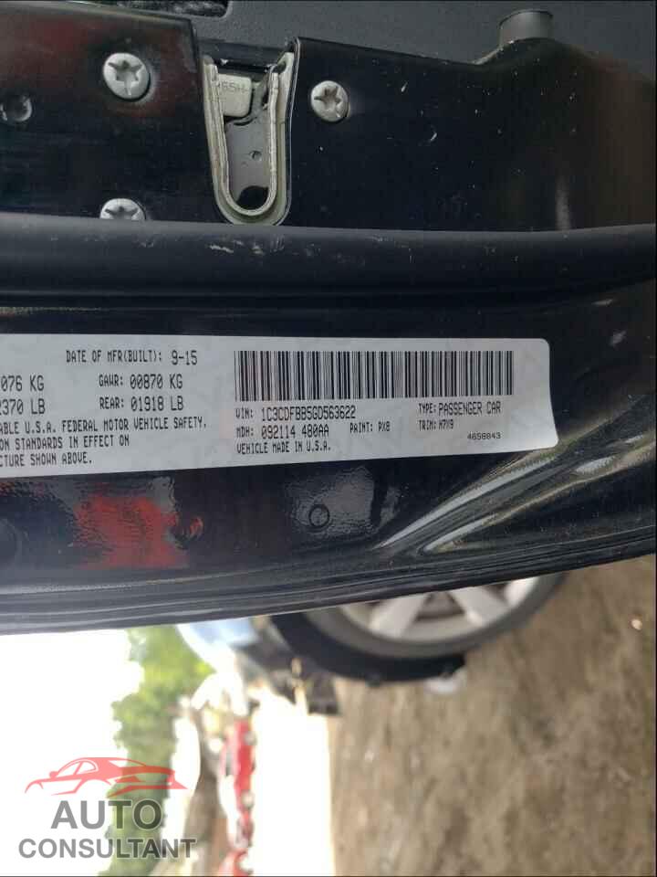 DODGE DART 2016 - 1C3CDFBB5GD563622