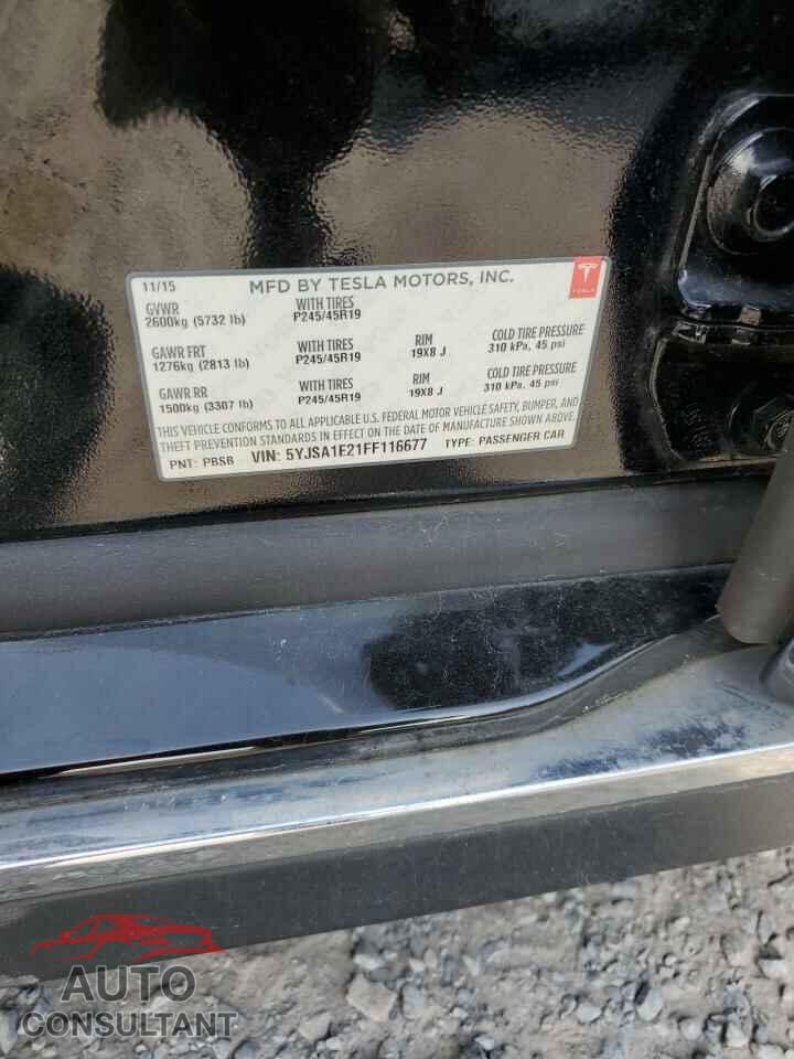 TESLA MODEL S 2015 - 5YJSA1E21FF116677