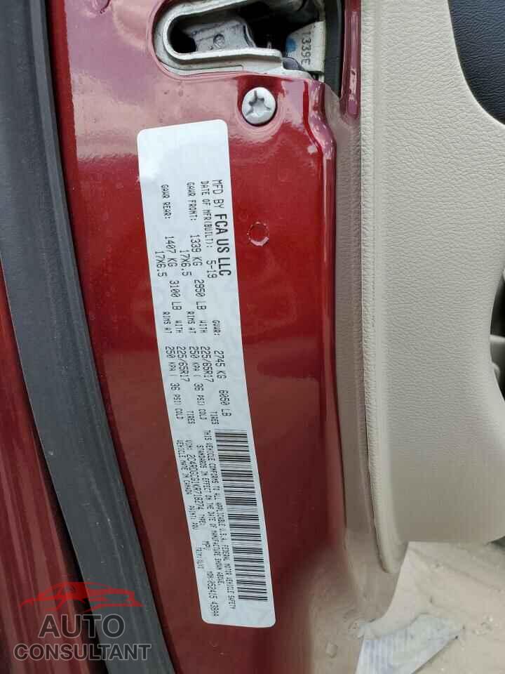 DODGE CARAVAN 2019 - 2C4RDGCG1KR718274