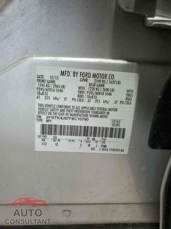 FORD EDGE 2015 - 2FMTK4J87FBC10780