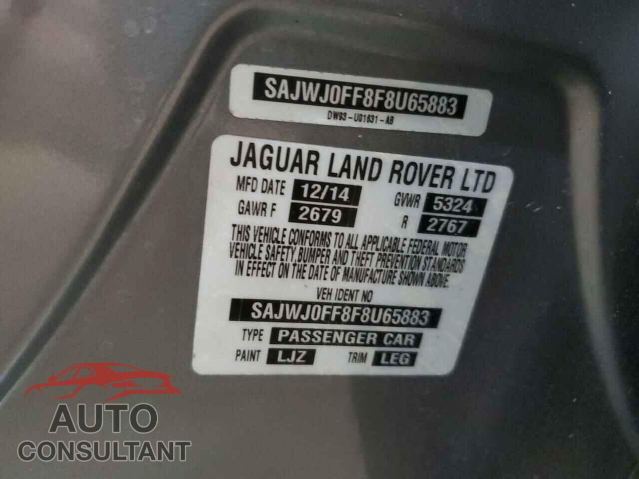 JAGUAR XF 2015 - SAJWJ0FF8F8U65883