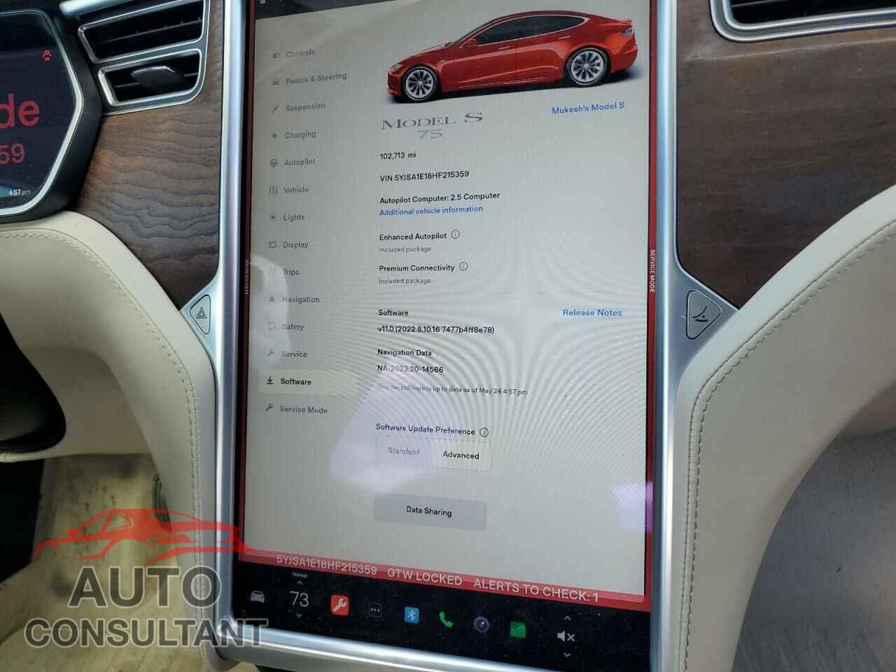 TESLA MODEL S 2017 - 5YJSA1E18HF215359